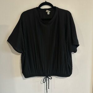 Black Lose Top with Waist Tie